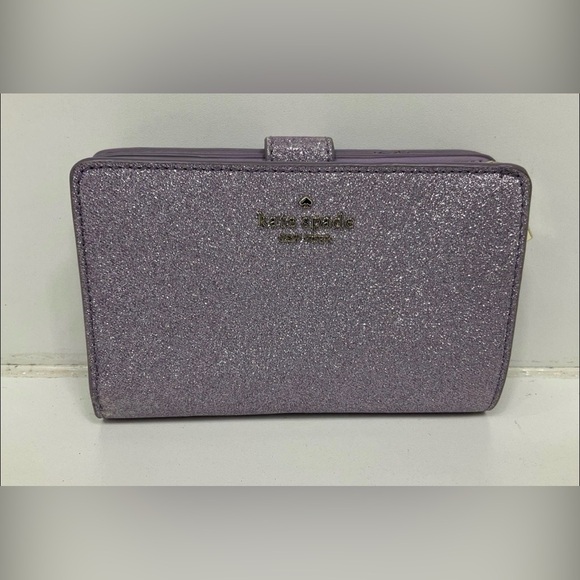 kate spade Handbags - Kate Spade Purple Glitter wallet Beautiful lavender purple color